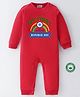 BLUSHES 100% Cotton Republic Day Theme Full Sleeves My First Republic Day Text Printed Romper - Red