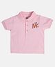 MINI KLUB Cotton Half Sleeves Solid Polo Tee - Pink