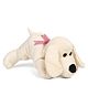 Liviya Charming Lazy Soft Toy Dog Pink White - Length 37.5 cm