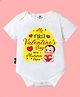 The Peppy Tend Valentines Day Theme 100% Cotton Half Sleeves My First Valentines Day With Mumma & Papa Text Printed Onesie - White