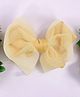 Yellow Bee Bow Designed & Knot Embellished Hair Clip - Yellow