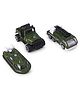 Kids Fun  Toys Die Cast Military Jeep Armoured Truck and Hovercraft Set of 3 - Dark Green