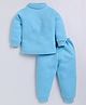 CUTOPIES Cotton Full Sleeves Solid Anti Bacterial Thermal Inner Wear Set - Ocean Blue