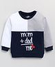 CUTOPIES Cotton Full Sleeves Typography Printed Colour Blocked Sweatshirt - Grey