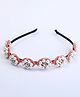 CHOKO Beads & Stones Detailed Embellished Hair Band - Orange Off White & Black