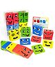 VGRASSP 16 Pcs Face Changing Wooden Blocks Game Toy For Kids -  Educational Brain Teaser Creative Puzzle With 64 Funny Face Cards ( Box
