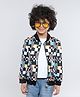 Taffykids Looper Full Sleeves Checked Jacket With Attached Tee - Multi Colour