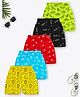 Trampoline Cotton Blend Pack Of 5 Animals & Stars Printed Shorts - Multi Colour