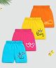 Trampoline Cotton Blend Pack Of 4 Hello Sunshine & Hearts Printed Shorts - Multi Colour