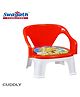 Swagath furniture Comfortable Kids Plastic Chair With Armrest (Finish color- Red, Pre-assembled )