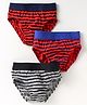 Bodycare Cotton Knit Briefs With Stripes - Red