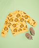 Pantaloons Baby Full Sleeves Lions Printed Sweatshirt - Light Yellow