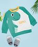Pantaloons Baby Cotton Full Sleeves Dinosaur Printed Sweatshirt - Green