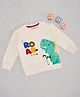Pantaloons Baby Full Sleeves Dinosaur Printed Sweatshirt - Cream