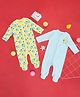 Pantaloons Baby Pack Of 2 Cotton Full Sleeves Sheep Printed Rompers - Multi Colour