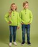 Cherry Crumble By Nitt Hyman Viscose Full Sleeves Cable Knit Designed Sweater - Neon Green