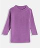 RVK Knit Streachable & Warm, Solid Abstract Printed Skivi Tee- Purple