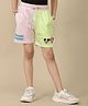 Kidsville Mickey & Friends Featuring Characters Printed Shorts - Pink & Yellow