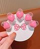 Radhya Accessories Set Of 5 Heart Designed Tic Tac Clips - Pink