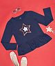 YU by Pantaloons Single Jersey Full Sleeves Star Sequin Embellished Tee - Blue
