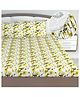 Divine Casa Floret 100% Cotton King Fitted Bedsheet with 2 Pillow Covers | 144 TC | Deep Pocket Design | Elegant Bedding Set - Daffodil Yellow