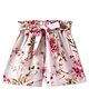 CrayonFlakes Rayon Floral Printed Shorts - Off White