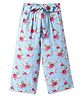 CrayonFlakes Floral Printed Belted Palazzo - Blue