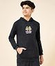 Coolsters by Pantaloons Full Sleeves Typography Printed Hooded Sweatshirt - Black