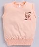 giniekids Cotton Blend Sleeveless Smiley Printed Top - Peach