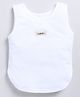giniekids Cotton Sleeveless Love Text Patch Detailed Vest - White