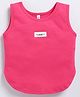 giniekids Cotton Sleeveless Love Text Patch Detailed Vest - Rani Pink
