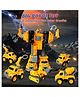 Kidology 5-in-1 Transforming Robot Toys Set  Construction Vehicle Action Figures for Boys 3-7 | STEM Building Toys & Birthday Gift for Kids