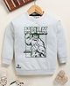 Biskid Cotton Marvel Featuring Full Sleeves Hulk Character Printed Sweatshirt - White