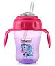 Babyhug Sipper Cup with Soft Silicone Spout & Straw Unicorn Print Purple - 210 ml