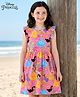 Pine Kids Disney Single Jersey Knit Frill Sleeves Frock with Disney Princess Graphics - Pink