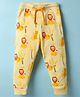 Bodycare Cotton Knit Full Length Lounge Pants with Lion Print - Yellow