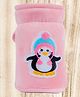 Mittenbooty Baby Broad Neck Bottle Cover for feeding Bottle upto 260 ml & 330 ml Penguin Patchwork - Pink
