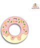 Infantso Donut Shape Silicone Teether | BPA-Free Teether, Teething Relief, Baby Teether Silicone, Teething Toy, Sensory Toy, Gum Massager for 4+ months | Teether for baby - Pink (Pack of 1)