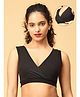 The Mom Store Cotton Spandex Sleeveless Solid Maternity Nursing Sleep Bra - Black