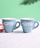 VON CASA Grey Coffee Mug - Set Of 2, 90 ml Each