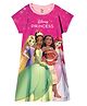 Wear Your Mind Disney Princess Featuring Cap Sleeves Disney Princesses Character Printed Dress - Pink