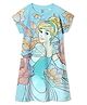 Wear Your Mind Disney Cinderella Featuring Half Sleeves Character Printed Dress - Sky Blue