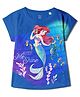 Wear Your Mind The Little Mermaid Featuring Half Sleeves Arial Printed Top - Royal Blue