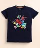 Biskid Sinker Marvel Featuring Half Sleeves Spiderman Printed Tee - Navy Blue