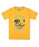 J&JP Cotton Half Sleeves Endless Summer Text Printed Tee - Yellow