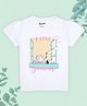 J&JP Cotton Half Sleeves I Love Summer Text Printed Tee - White