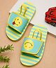 ONYC Smileys Designed & Striped Sliders - Sea Green & Yellow