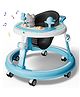 StarAndDaisy 360 Baby Walker 6-24 Months / 7 Level Height Adjustment Walker for Kids Boy and Girl with Intergrated RGB Lights, Switchable Food & Musical Toy Tray / Premium Baby Activity Walker - Grey & Blue