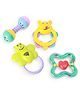 Toytales Baby Rattle With Animal Applique Pack of 4 (Color & Design May Vary)