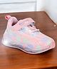 Lil Lollipop Abstract Designed LED Shoes With Velcro Closure - Pink
